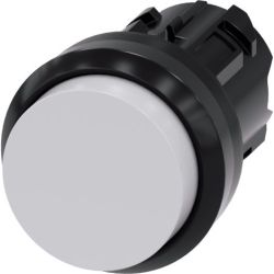 SIEMENS 3SU1000-0BB60-0AA0 Push Button 22mm Hole Diameter Round Plastic White Raised Momentary Contact Type