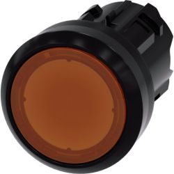 SIEMENS 3SU1001-0AB00-0AA0 Illuminated Push Button 22mm Hole Diameter Round Plastic Amber Pushbutton Flat Momentary Contact Type