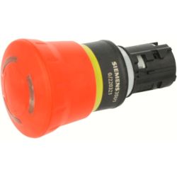 SIEMENS 3SU1001-1HB20-0AA0 E-STOP Mushroom Pushbutton Illuminable 22mm Hole Diameter Round Plastic Red 40mm Positive Maintained