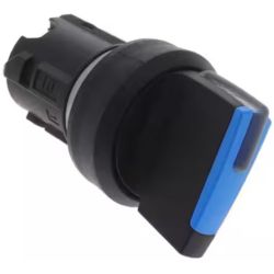 SIEMENS 3SU1002-2BF50-0AA0 Selector Switches Illuminable 22mm Round Plastic Blue Short 2 Switch Positions O-I Maintained Actuating Angle 90°