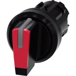SIEMENS 3SU1002-2BL20-0AA0 Selector Switches Illuminable 22mm Round Plastic Red Short 3 Switch Positions I-O-II Maintained Actuating Angle 2x45°