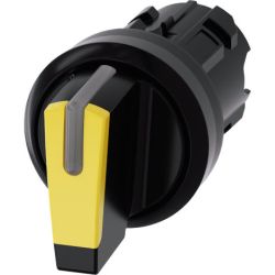 SIEMENS 3SU1002-2BL30-0AA0 Selector Switches Illuminable 22mm Round Plastic Yellow Short 3 Switch Positions I-O-II Maintained Actuating Angle 2x45°