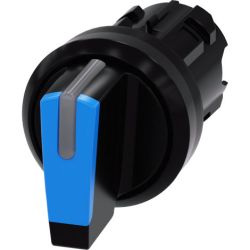 SIEMENS 3SU1002-2BL50-0AA0 Selector Switches Illuminable 22mm Round Plastic Blue Short 3 Switch Positions I-O-II Maintained Actuating Angle 2x45°