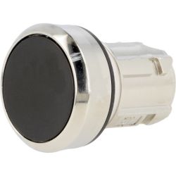 SIEMENS 3SU1050-0AA10-0AA0 Push Button 22mm Round Metal Shiny Black Flat Maintained Push-to-Release Mechanism