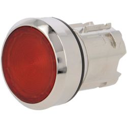 SIEMENS 3SU1051-0AA20-0AA0 Illuminated Push Button 22mm Round Metal Shiny Red Flat Maintained Push-to-Release Mechanism