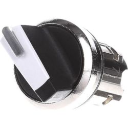 SIEMENS 3SU1052-2BF60-0AA0 Selector Switches Illuminable 22mm Round Metal Shiny White Short 2 Switch Positions O-I Maintained Actuating Angle 90°