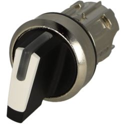 SIEMENS 3SU1052-2BL60-0AA0 Selector Switches Illuminable 22mm Round Metal Shiny White Short 3 Switch Positions I-O-II Maintained Actuating Angle 2 45°
