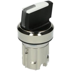 SIEMENS 3SU1052-2BM60-0AA0 Selector Switches Illuminable 22mm Round Metal Shiny White Short 3 Switch Positions I-O-II Momentary Contact Type Actuating Angle 2 45°