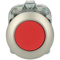 SIEMENS 3SU1060-0JB20-0AA0 Push Button 30mm Round Metal Matte Red Front Ring for Flush Installation Momentary Contact Type