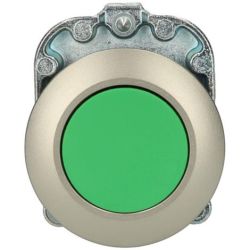 SIEMENS 3SU1060-0JB40-0AA0 Push Button 30mm Round Metal Matte Green Front Ring for Flush Installation Momentary Contact Type