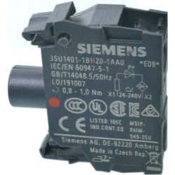 SIEMENS 3SU1401-1BH20-1AA0 LED Modules with Integrated LED 24VAC/24VDC - 240VAC/240VDC Red Screw Terminal for Front Plate Mounting
