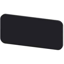 SIEMENS 3SU1900-0AC16-0AA0 Labeling Plates for Snapping on or Gluing to Label Holder Label Size 12.5mm x 27mm Black Label White font without Inscription for Self-Labeling