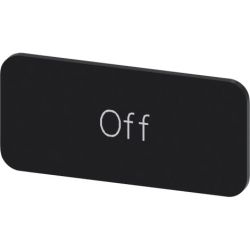 SIEMENS 3SU1900-0AC16-0DK0 Labeling Plates for Snapping on or Gluing to Label Holder Label Size 12.5mm x 27mm Black Label White Font with Inscription: Off