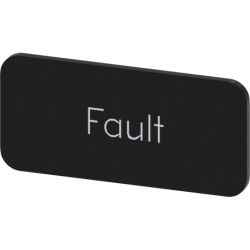 SIEMENS 3SU1900-0AC16-0EC0 Labeling Plates for Snapping on or Gluing to Label Holder Label Size 12.5mm x 27mm Black Label White Font with Inscription: Fault