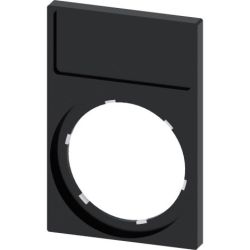 SIEMENS 3SU1900-0AN10-0AA0 Label Holders 22mm Frame Rectangular at the Bottom Black for Labeling Plate 12.5mm x 27mm for Gluing