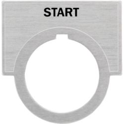 SIEMENS 52NL03 Accessory for Class 51 &amp; 52 Legends Brushed Aluminum Large (1 1/4" x 2") Inscription: Start