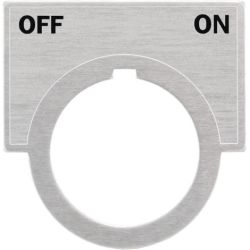 SIEMENS 52NL26 Furnas Accessory for CL51 &amp; CL52 Legends Brushed Aluminum Large (1 1/4" x 2") Inscription: Off-On