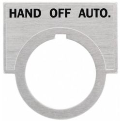 SIEMENS 52NL37 Furnas Accessory for CL51 &amp; CL52 Legends Brushed Aluminum Large (1 1/4" x 2") Inscription: Hand-Off-Auto. D55247037