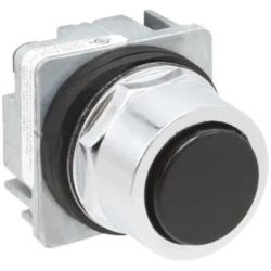 SIEMENS 52PM8 Furnas 30mm Command/52 Chrome Finish Heavy Duty Watertight/Oiltight Metal Operator Round Pushbuttons Non-Illuminated Flush Button Less Cap