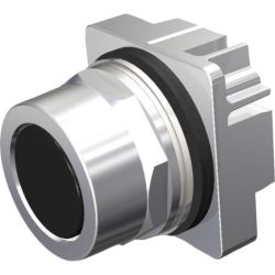 SIEMENS 52PM8A1 Furnas 30mm Command/52 Chrome Finish Heavy Duty Watertight/Oiltight Metal Operator Round Pushbuttons Non-Illuminated Flush Button Plastic Cap UL Listed
