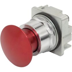 SIEMENS 52PP2A2 30mm Command/52 Chrome Finish Heavy Duty Watertight/Oiltight Metal Operator Round Push-Pull Pushbutton Non-Illuminated Mushroom Head
