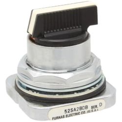 SIEMENS 52SA2BDB Furnas Selector Switches Metal Spring Return Left &amp; Right Short Lever 3 Position Operator Only White Insert Non-Illuminated