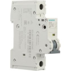 SIEMENS 5SJ4 111-7HG40 240VAC 14kA, 1-pole, C curve, 5A, D=70mm UL489, equal polarity Miniature Circuit Breakers