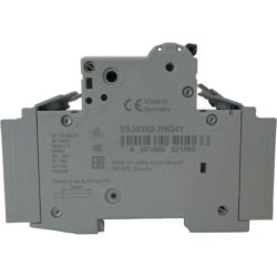 SIEMENS 5SJ4 202-7HG41 240VAC 125VDC 14kA, 2-pole, C, 2A, D=70mm UL489 MCB Miniature circuit breakers
