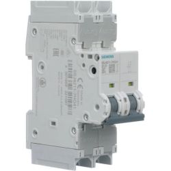 SIEMENS 5SJ4 211-7HG41 240VAC 125VDC 14kA, 2-pole, C curve, 5A, D=70mm UL489 MCB Miniature circuit breakers