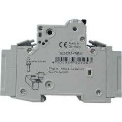 SIEMENS 5SJ4263-7HG41 10kA, 2-pole, C curve, 63A UL489 240VAC 125VDC MCB Miniature Circuit Breakers