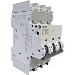 SIEMENS 5SJ4 360-7HG41 240VAC 125VDC 10kA, 3-pole, C curve, 60A, D=70mm UL489 Miniature circuit breakers