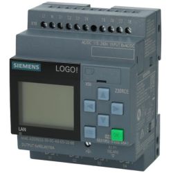 SIEMENS 6ED1052-1FB08-0BA1 LOGO! 230RCE Logic Module PS/I/O: 115V/230V/Relay, 8 Digital Inputs 4 Digital Outputs Relays with Display Memory 400 Blocks