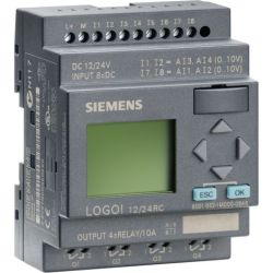 SIEMENS 6ED1052-1MD00-0BA6 LOGO! 12/24RC Logic Module with Display PS/I/O: 12VDC 24VDC Relay 8 Digital Inputs (4 Analog Inputs)/4 Digital Outputs Memory 200 Blocks Modular Expandable