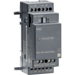 SIEMENS 6ED1055-1MA00-0BA0 LOGO AM2 Expansion Module 12VDC 24VDC 2 Analog Inputs 0-10V or 0-20mA