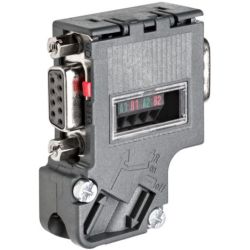 SIEMENS 6ES7972-0BB42-0XA0 SIMATIC DP Connection Plug for PROFIBUS up to 12Mbps with Inclined Cable Outlet Terminating Resistor with Isolating Function with PG Receptacle