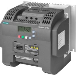 SIEMENS 6SL3210-5BE25-5UV0 SINAMICS V20 VFD 7.5hp 12.5A 11A 380V AC 480V AC Three-Phase USS/Modbus RTU with Built-in BOP IP20 UL Open 5.5kw without Integrated Line Filter