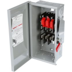 SIEMENS GF322N Low Voltage Circuit Protection General Duty Safety Switch VBII UL 240VAC 250VDC 60A 4W Fused 3-Pole 4-Wire 60Hz Single Throw Steel NEMA 1 Indoor with Neutral
