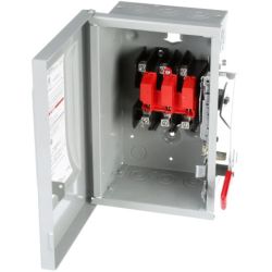 SIEMENS GNF322 Low Voltage Circuit Protection General Duty Safety Switch VBII UL 240VAC 250VDC 60A 3W Non-Fused 3-Pole 3-Wire Single Throw Steel NEMA 1 Indoor