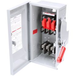 SIEMENS HF361 Low Voltage Circuit Protection Heavy Duty Safety Switch VBII UL 600VAC 250VDC 30A 3W Fused 3-Pole 3-Wire 60Hz Single Throw Steel NEMA 1 Indoor