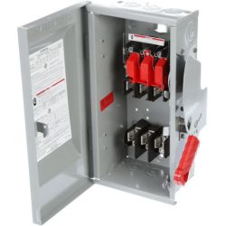SIEMENS HF361N Low Voltage Circuit Protection Heavy Duty Safety Switch VBII UL 600VAC 250VDC 30A 4W Fused 3-Pole 4-Wire 60Hz Single Throw Steel NEMA 1 Indoor with Neutral