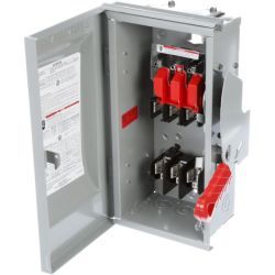 SIEMENS HF361R Low Voltage Circuit Protection Heavy Duty Safety Switch VBII UL 600VAC 250VDC 30A 3W Fused 3-Pole 3-Wire 60Hz Single Throw Steel NEMA 3R Outdoor