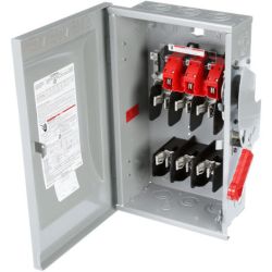 SIEMENS HF362N Low Voltage Circuit Protection Heavy Duty Safety Switch VBII UL 600VAC 600VDC 60A 4W Fused 3-Pole 4-Wire 60Hz Single Throw Steel NEMA 1 Indoor with Neutral