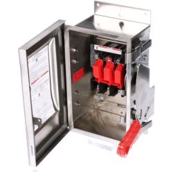 SIEMENS HNF361S Low Voltage Circuit Protection Heavy Duty Safety Switch VBII UL 600VAC 250VDC 30A 3W Non-Fused 3-Pole 3-Wire 60Hz Single Throw Stainless Steel NEMA 4X