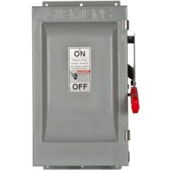 SIEMENS HNF362J Low Voltage Circuit Protection Heavy Duty Safety Switch VBII UL 600VAC 600VDC 60A 3W Non-Fused 3-Pole 3-Wire 60Hz Single Throw Steel NEMA 12 Industrial