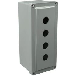 STAHLIN CF4PB-22 8 x 4 x 4 Inches 4 22MM Inline Holes Fiberglass In-Line Push Button Station