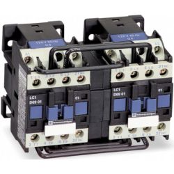 Schneider Electric LC2D0901G6 3-Pole 1 Normally Close 9A 5HP at 480VAC 60Hz 120VAC Coil Mechanically Interlocked Contactors