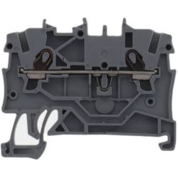 WAGO 2000-1201 TOPJOB®S feedthrough terminal block; rail mount; 2-conductor; 3.5 mm wide; gray