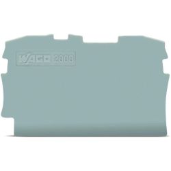 WAGO 2000-1291 TOPJOB&reg;S end/intermediate plate; for 2000-12xx series terminal blocks; 0.7 mm wide; gray