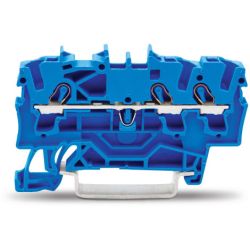 WAGO 2000-1304 TOPJOB&reg;S feedthrough terminal block; rail mount; 3-conductor; 3.5 mm wide; blue