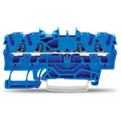 WAGO 2000-1404 TOPJOB&reg;S feedthrough terminal block; rail mount; 4-conductor; 3.5 mm wide; blue